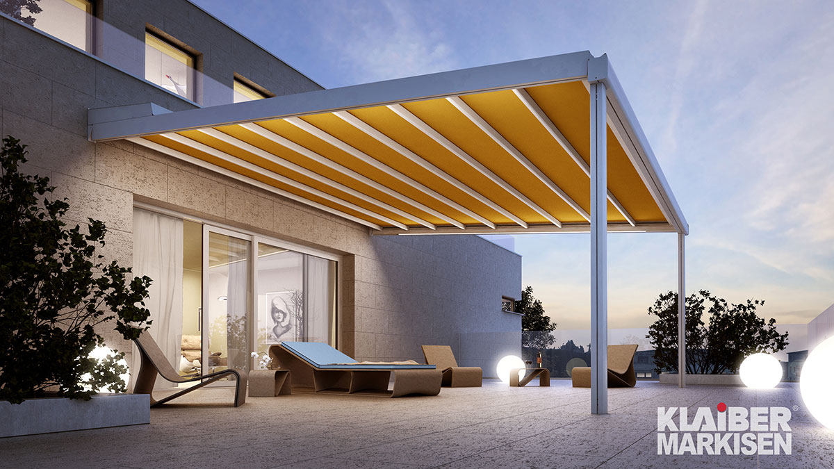 Pergolamarkise RIVERA P5000 | KLAIBER Sonnen- und Wetterschutztechnik GmbH